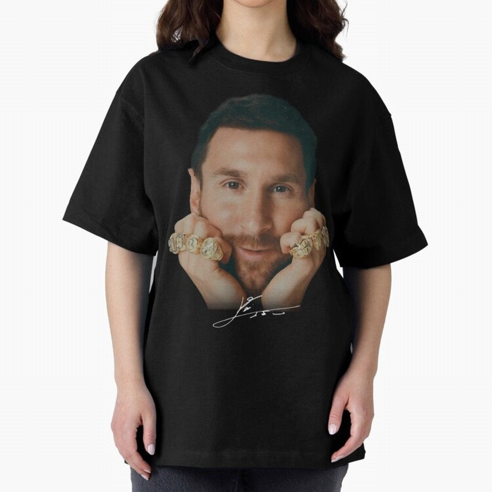 Lionel Messi 8 Ballon d'Or Gold Rings Classic T-Shirt Bring Retro Soccer Energy to the FIFA World Cup 2026 Group Stage Journey through Haaland and Mbappe Highlights, England and Germany Pride, Championship Spirit, Famous Goals, Roaring Crowds and