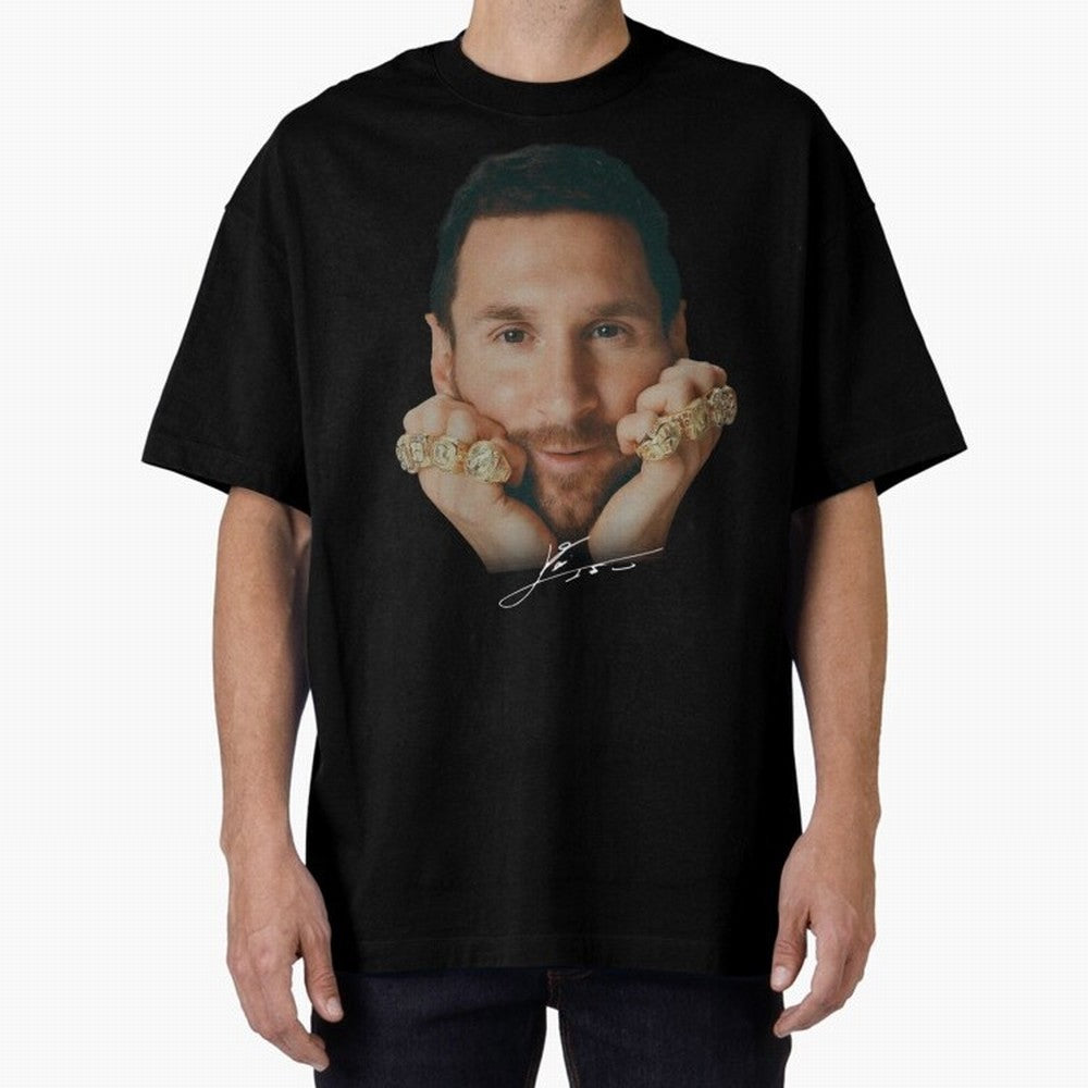 Lionel Messi 8 Ballon d'Or Gold Rings Classic T-Shirt Bring Retro Soccer Energy to the FIFA World Cup 2026 Group Stage Journey through Haaland and Mbappe Highlights, England and Germany Pride, Championship Spirit, Famous Goals, Roaring Crowds and