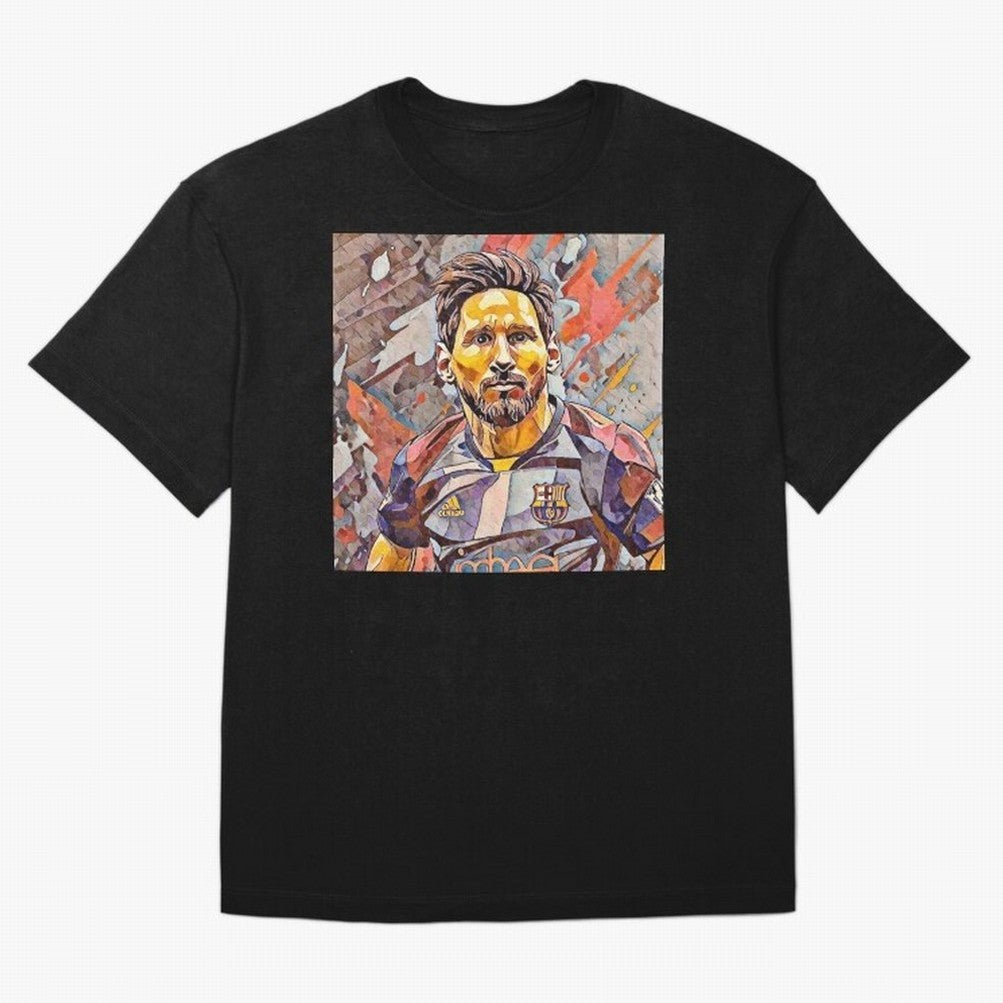 Messi Pop Art Portrait Classic T-Shirt Celebrate Every Goal in the FIFA World Cup 2026 Group Stage Journey through Neymar, Haaland and Cristiano Ronaldo Highlights, France and Portugal Pride, Football History, Final Match Energy, Crowd Noise and