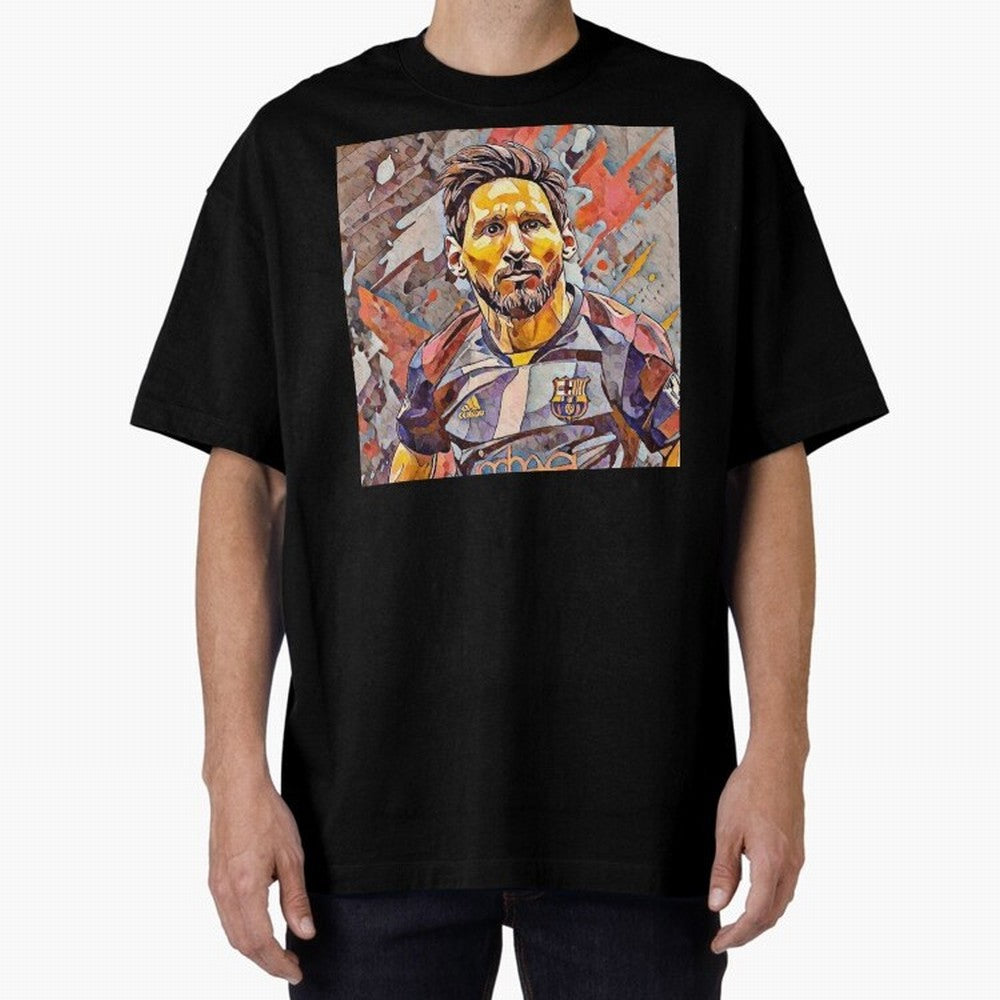 Messi Pop Art Portrait Classic T-Shirt Celebrate Every Goal in the FIFA World Cup 2026 Group Stage Journey through Neymar, Haaland and Cristiano Ronaldo Highlights, France and Portugal Pride, Football History, Final Match Energy, Crowd Noise and