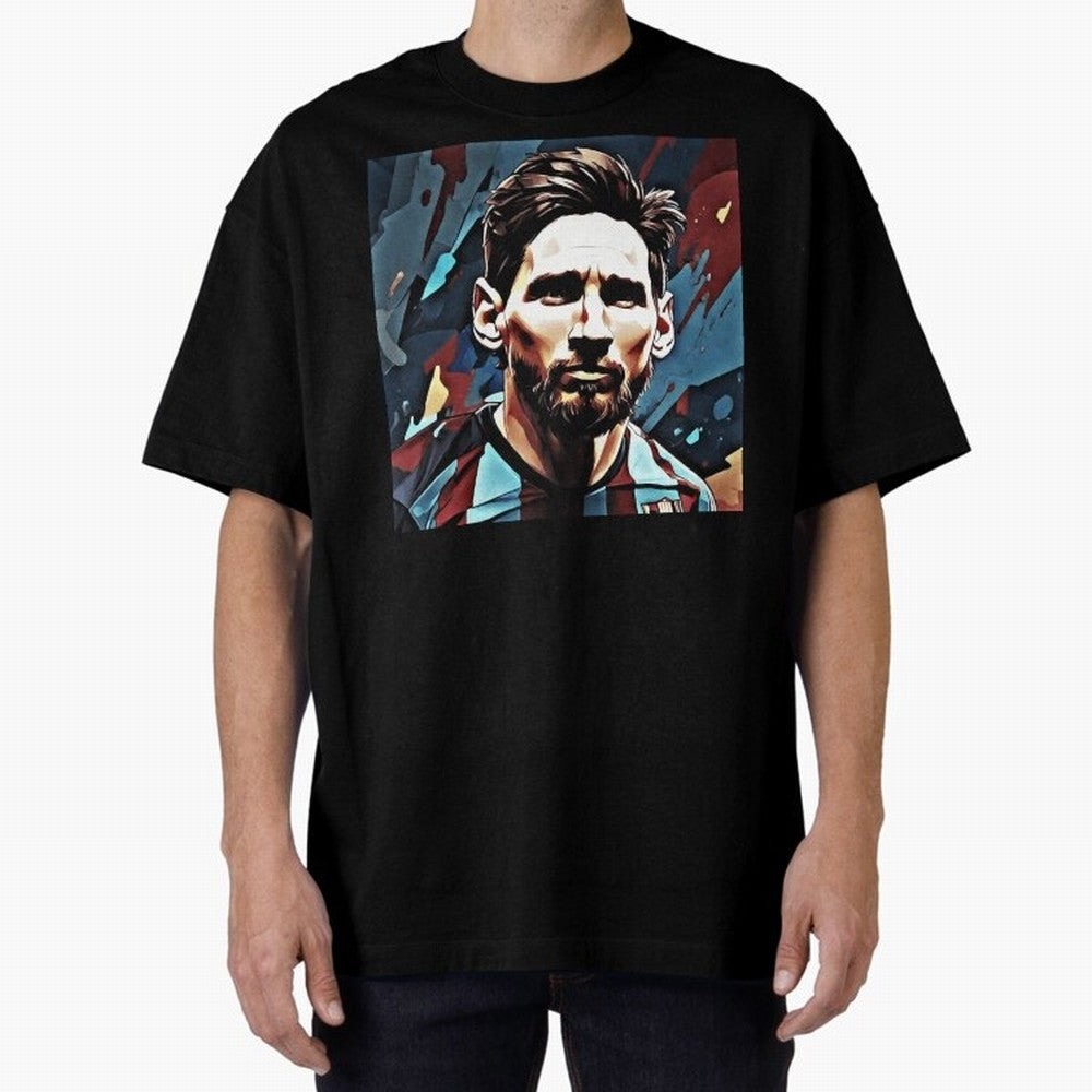 Messi The GOAT Oversized T-Shirt Turn Up for Match Day Hype around FIFA World Cup 2026 USA Canada Mexico, Messi, Neymar and Mbappe, Spain, Sports Nostalgia, International Competition, Famous Players and Unforgettable Victories; Great for Supporters