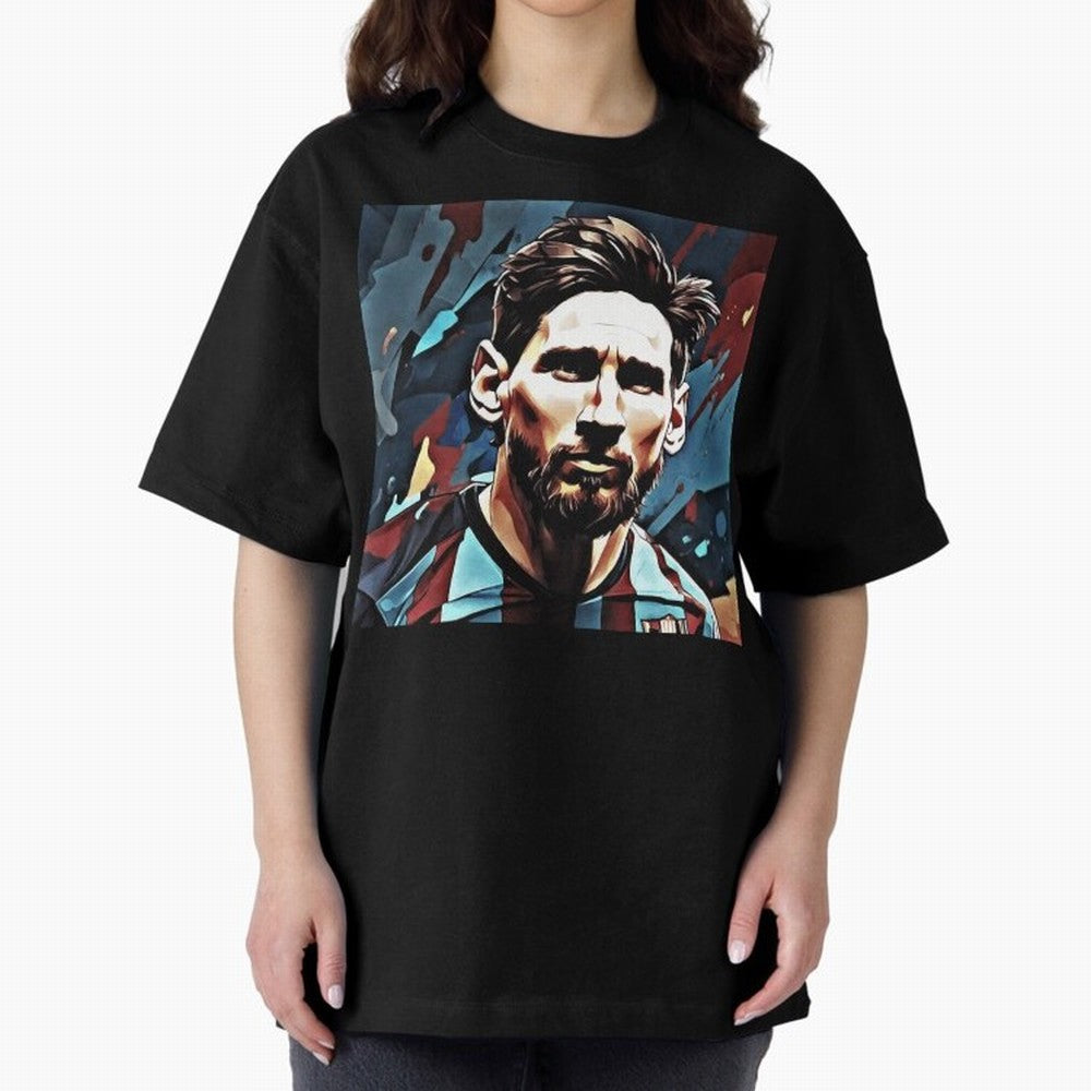 Messi The GOAT Oversized T-Shirt Turn Up for Match Day Hype around FIFA World Cup 2026 USA Canada Mexico, Messi, Neymar and Mbappe, Spain, Sports Nostalgia, International Competition, Famous Players and Unforgettable Victories; Great for Supporters