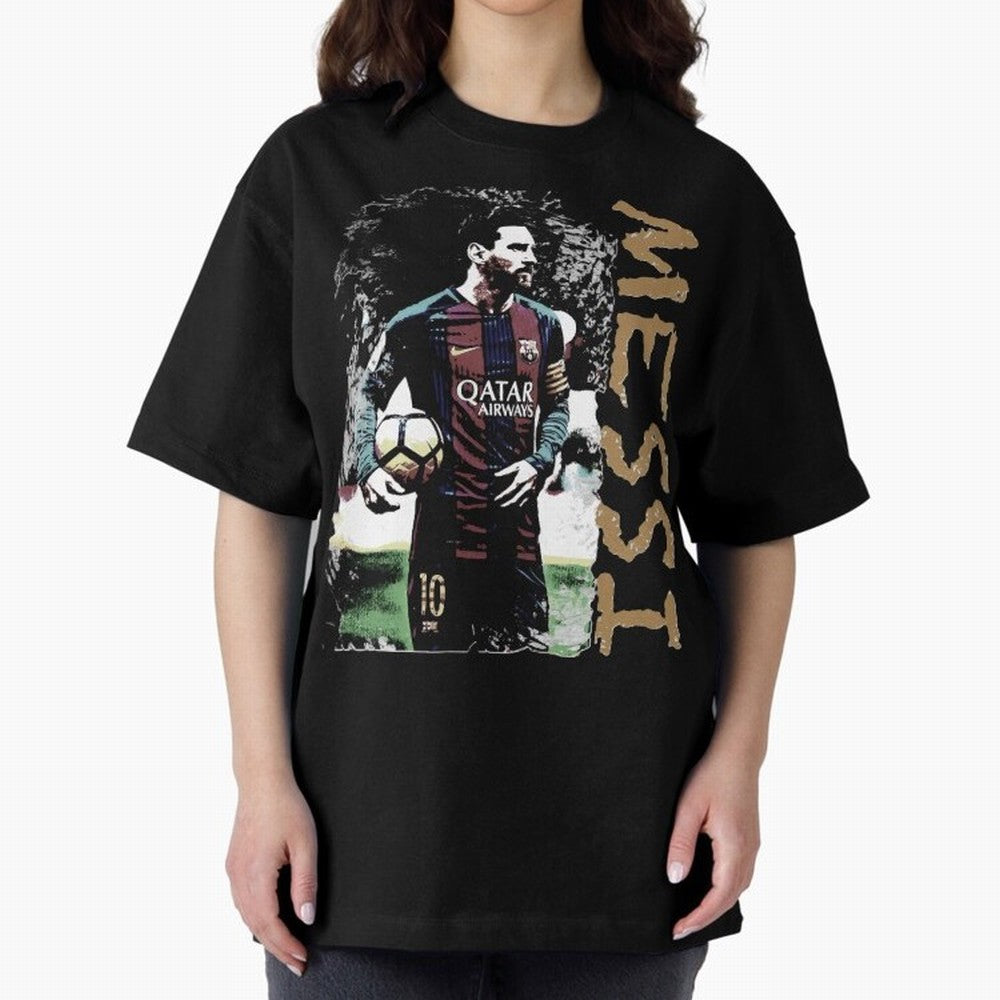 Messi Pop Art Portrait Oversized T-Shirt Experience the Global Stage of FIFA World Cup 2026 Group Stage Built around Mbappe and Neymar, Argentina, France and Brazil Energy, Stadium Chants, National Pride, Trophy Dreams and Unforgettable Football