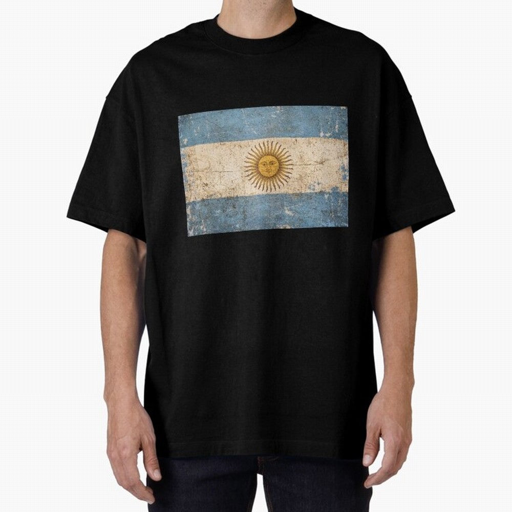 Vintage Argentina Flag Soccer Fan Design Classic T-Shirt Remember Global Football Passion for FIFA World Cup 2026 Group Stage, Centered on Messi and Cristiano Ronaldo, Germany, Championship Spirit, Famous Goals, Roaring Crowds and International