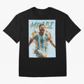 Messi Pop Art Portrait Classic T-Shirt Stand Out with Spirit from the FIFA World Cup 2026 Journey through Neymar, Haaland and Cristiano Ronaldo Highlights, England Pride, Football Passion, Legendary Performances, Festival Vibes and Supporter