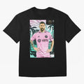 Messi Pop Art Portrait Oversized T-Shirt Capture the FIFA World Cup 2026 Group Stage Journey through Neymar Highlights, Netherlands Pride, Fan Favorite Moments, National Team Passion, Big Match Drama and Soccer History; Great for Supporters Who