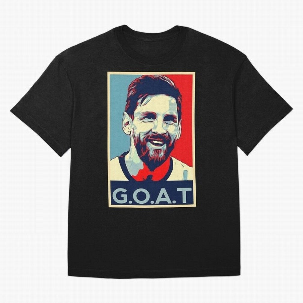 Messi Pop Art Portrait Classic T-Shirt Carry the Colors and Pride of Global Football Passion for FIFA World Cup 2026 Group Stage, Centered on Messi, CR7 and Mbappe, Argentina, Vintage Soccer Flavor, Modern Football Stars, National Flags and Final