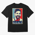 Messi Pop Art Portrait Classic T-Shirt Carry the Colors and Pride of Global Football Passion for FIFA World Cup 2026 Group Stage, Centered on Messi, CR7 and Mbappe, Argentina, Vintage Soccer Flavor, Modern Football Stars, National Flags and Final