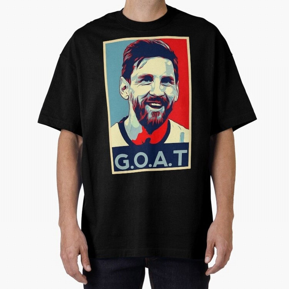 Messi Pop Art Portrait Classic T-Shirt Carry the Colors and Pride of Global Football Passion for FIFA World Cup 2026 Group Stage, Centered on Messi, CR7 and Mbappe, Argentina, Vintage Soccer Flavor, Modern Football Stars, National Flags and Final