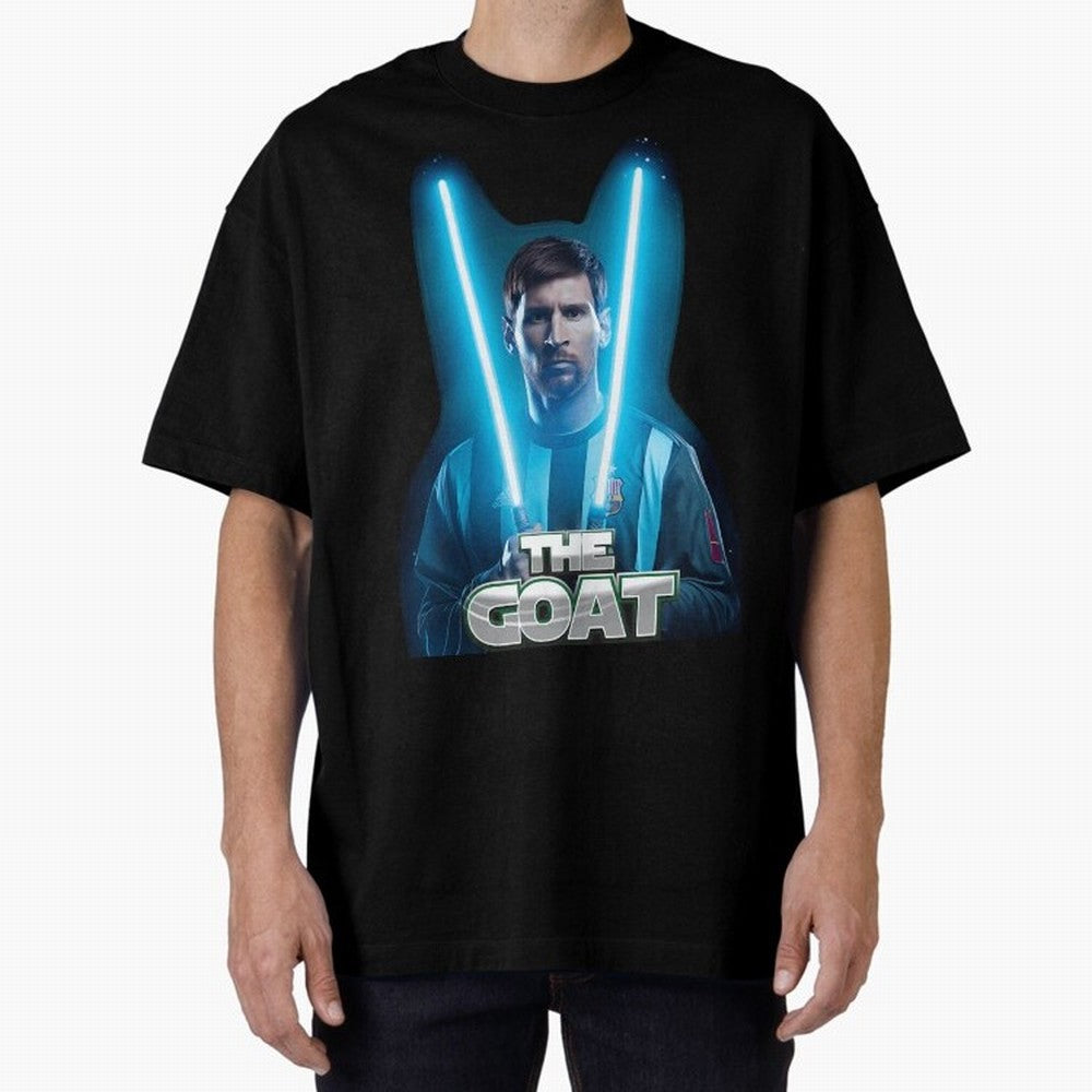 Messi Pop Art Portrait Oversized T-Shirt Celebrate the Stars of FIFA World Cup 2026 for Fans of Haaland and Spain, Bringing Match Day Excitement, Supporter Culture, Golden Goals and Global Football Passion; Ideal for Fans Who Follow Messi,