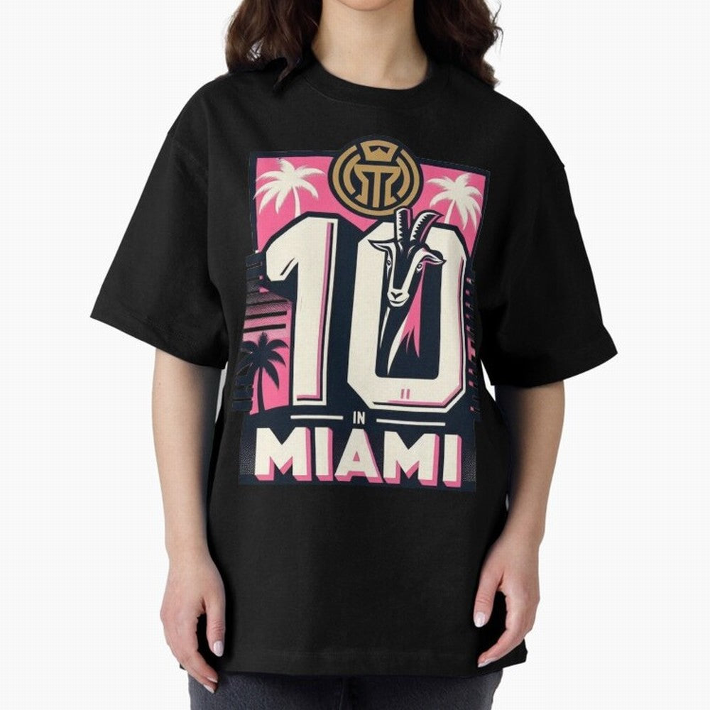 Messi The GOAT Oversized T-Shirt Feel the Trophy Chase of FIFA World Cup 2026 USA Canada Mexico Spirit, Centered on England, France and Netherlands, Cristiano Ronaldo, Worldwide Fan Energy, Dramatic Goals, Stadium Lights and Championship