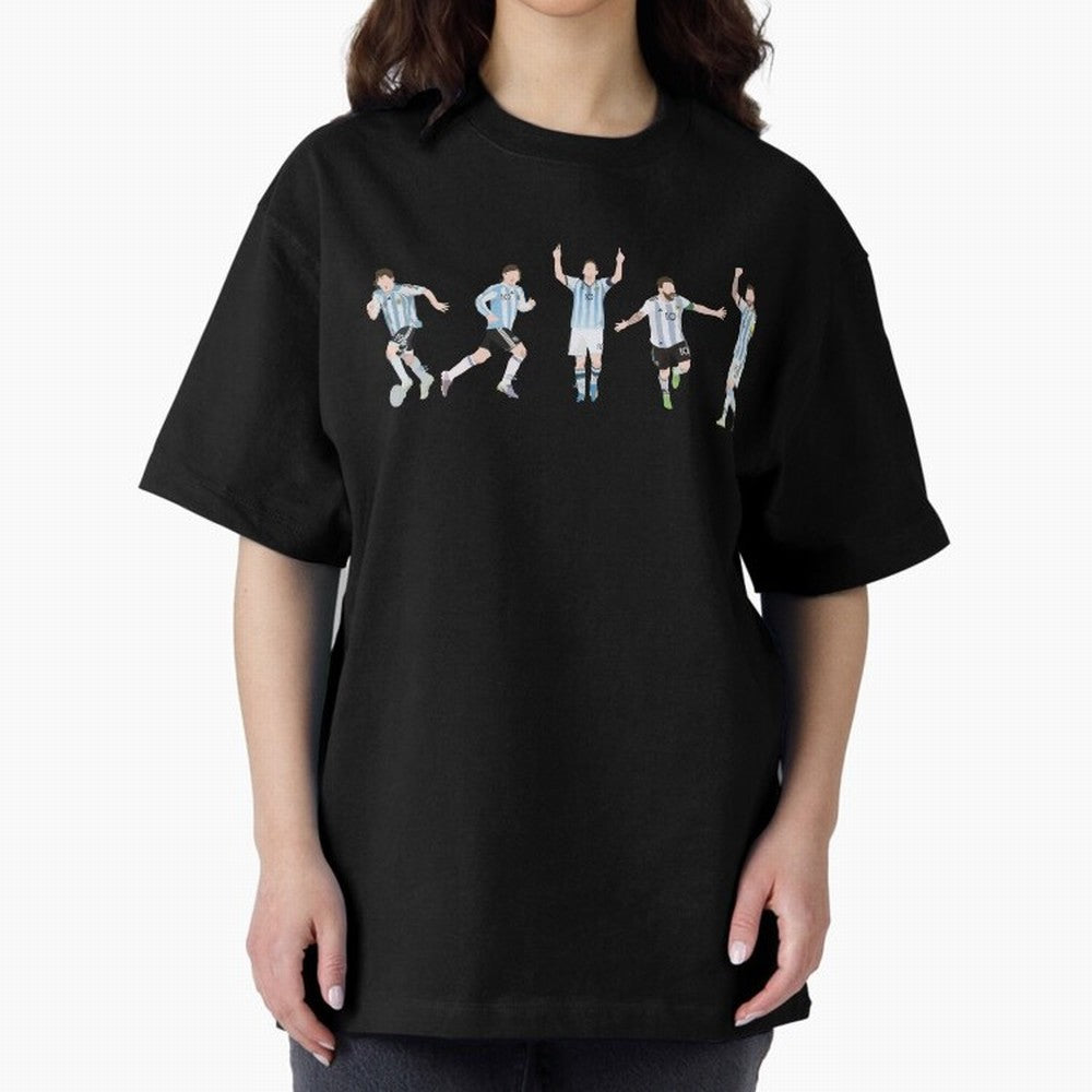 Messi in the World Cups since 2006 Oversized T-Shirt Bring Supporter Culture to Global Football Passion for FIFA World Cup 2026, Celebrating Messi, Neymar and Mbappe, Portugal, Spain and Germany, Football Passion, Legendary Performances, Festival