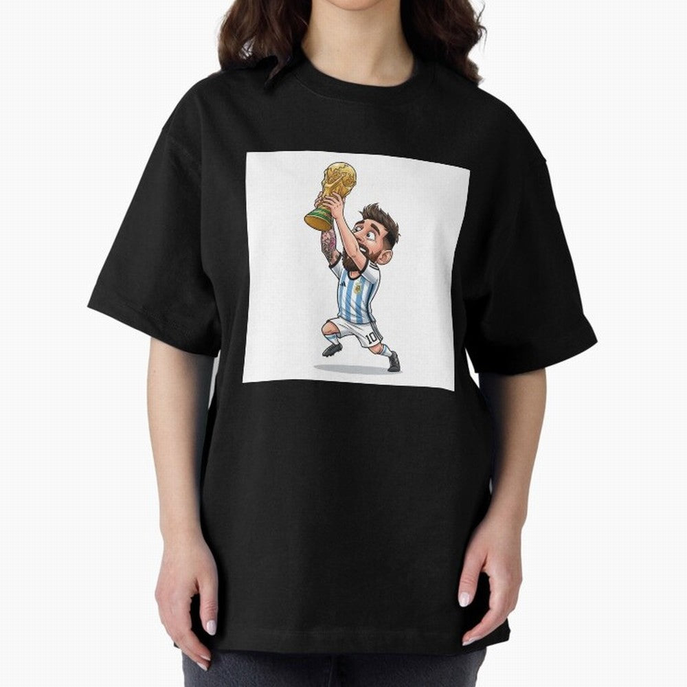 Lionel Messi Oversized T-Shirt Show Your Tournament Heart for FIFA World Cup 2026 USA Canada Mexico for Fans of Mbappe and Spain and Netherlands, Bringing Game Day Rituals, Football Legends, Country Pride and the Road to the Final; Made for Die