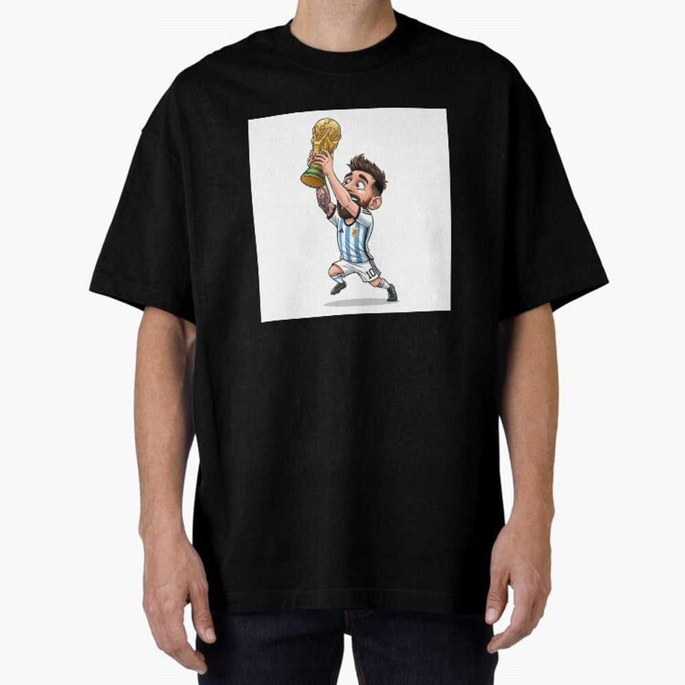 Lionel Messi Oversized T-Shirt Show Your Tournament Heart for FIFA World Cup 2026 USA Canada Mexico for Fans of Mbappe and Spain and Netherlands, Bringing Game Day Rituals, Football Legends, Country Pride and the Road to the Final; Made for Die