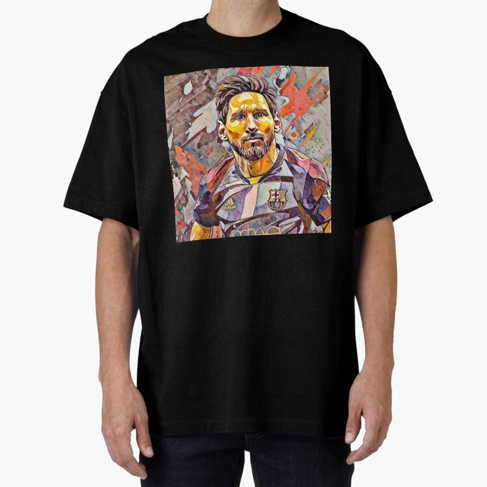 Messi art Oversized T-Shirt Celebrate the Stars of Global Football Passion for FIFA World Cup 2026, Made for Neymar, Haaland and Cristiano Ronaldo, France, Worldwide Fan Energy, Dramatic Goals, Stadium Lights and Championship Celebrations; Ideal