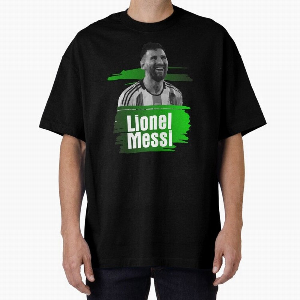Lionel Messi Oversized T-Shirt Represent Global Football Passion for FIFA World Cup 2026 USA Canada Mexico, Centered on Haaland, Brazil, Worldwide Fan Energy, Dramatic Goals, Stadium Lights and Championship Celebrations; Ideal for Fans Who Follow