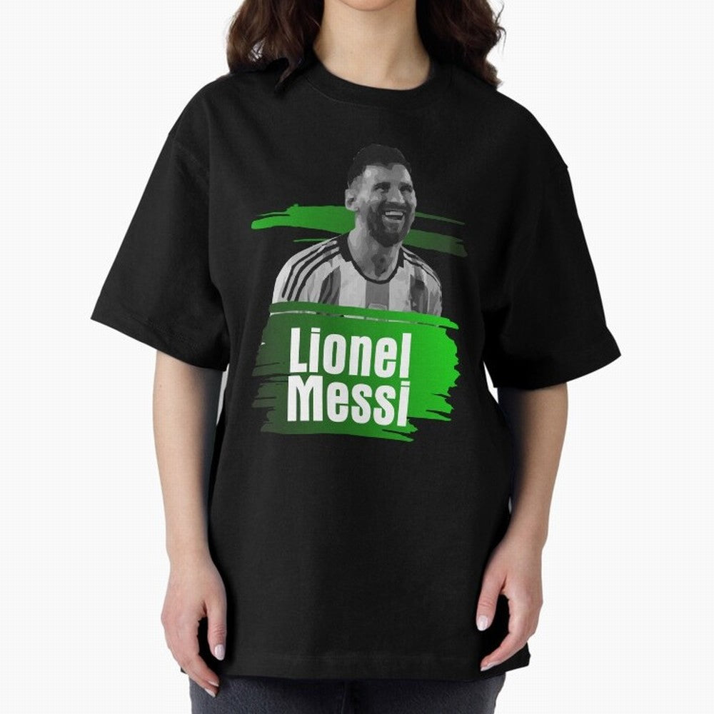 Lionel Messi Oversized T-Shirt Represent Global Football Passion for FIFA World Cup 2026 USA Canada Mexico, Centered on Haaland, Brazil, Worldwide Fan Energy, Dramatic Goals, Stadium Lights and Championship Celebrations; Ideal for Fans Who Follow