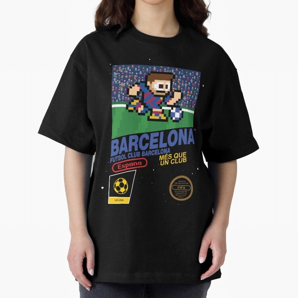 FC Barcelona (8-bit Football / Soccer Videogame Cart) Essential T-Shirt Back the Journey through FIFA World Cup 2026 Driven by Neymar, Haaland and Cristiano Ronaldo, England and Germany Energy, Game Day Rituals, Football Legends, Country Pride and