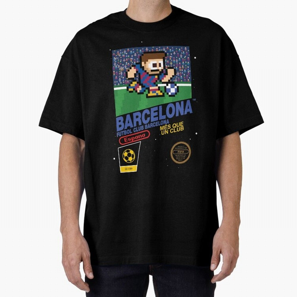 FC Barcelona (8-bit Football / Soccer Videogame Cart) Essential T-Shirt Back the Journey through FIFA World Cup 2026 Driven by Neymar, Haaland and Cristiano Ronaldo, England and Germany Energy, Game Day Rituals, Football Legends, Country Pride and