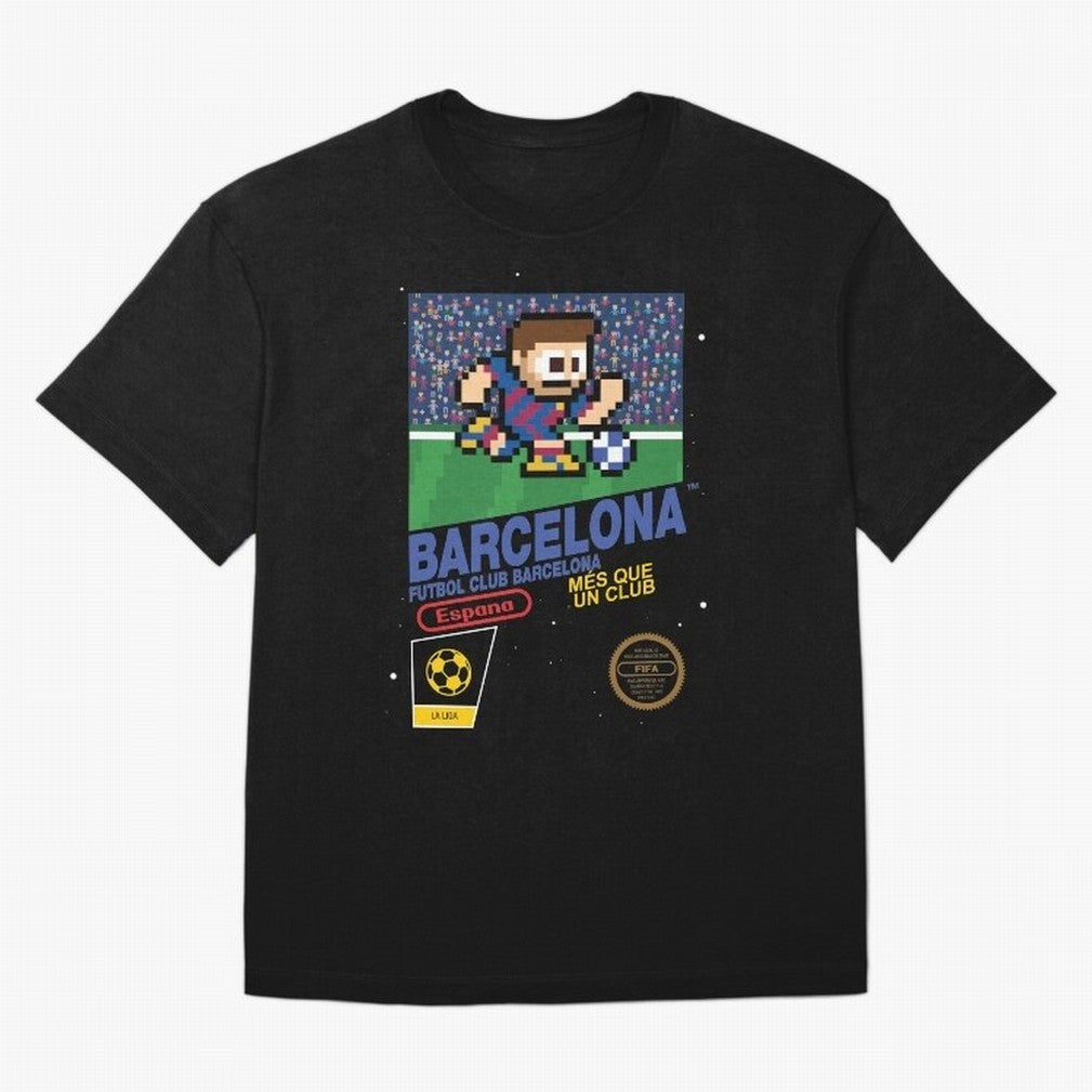 FC Barcelona (8-bit Football / Soccer Videogame Cart) Essential T-Shirt Back the Journey through FIFA World Cup 2026 Driven by Neymar, Haaland and Cristiano Ronaldo, England and Germany Energy, Game Day Rituals, Football Legends, Country Pride and