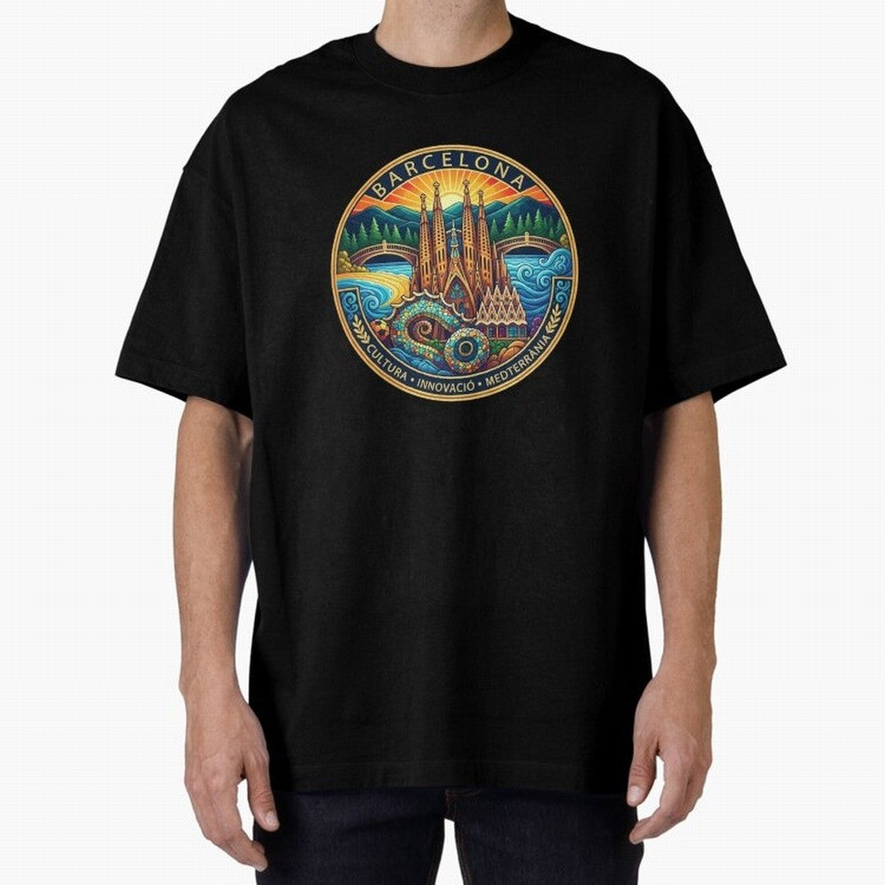 BARCELONA Oversized T-Shirt Cheer through Every Moment of Match Day Hype around FIFA World Cup 2026, CR7 and Messi, England, France and Netherlands, Champion Mindset, Group Stage Buzz, Knockout Tension and Passionate Fan Culture; Perfect for People