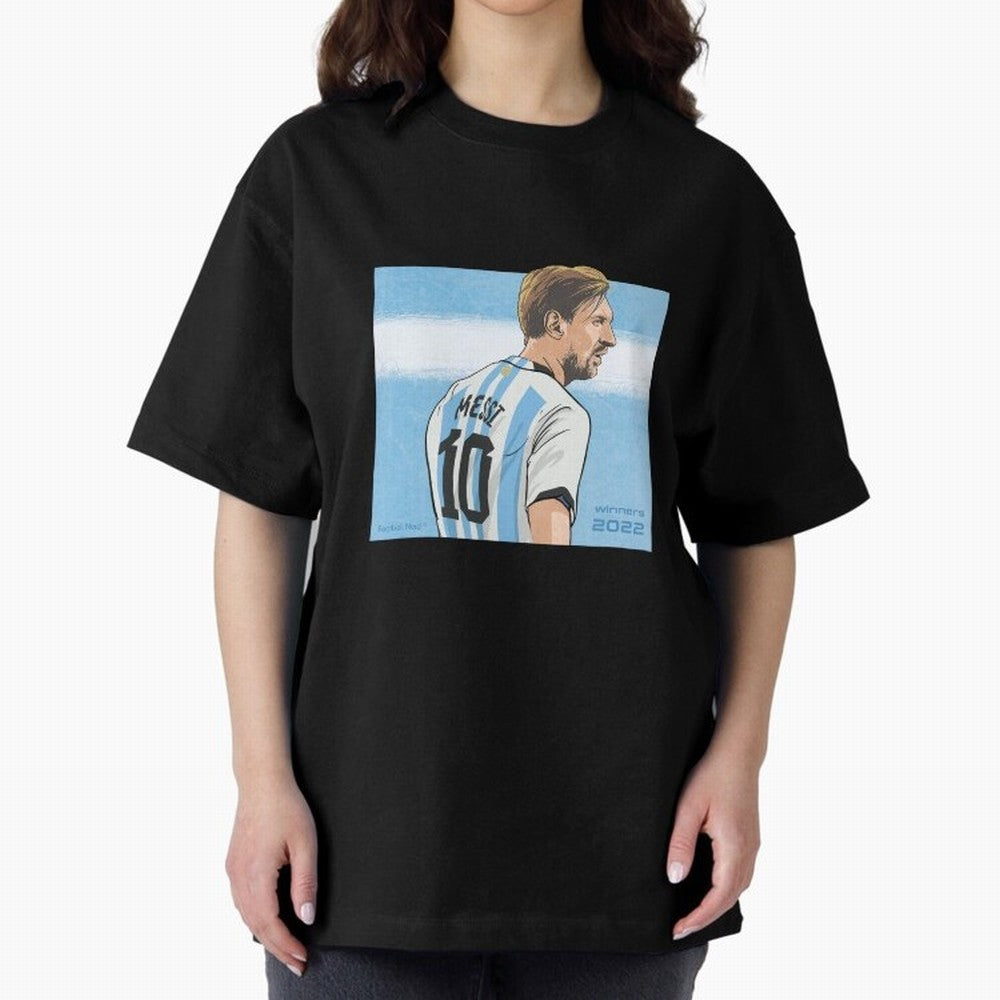 Messi Argentina's Qatar 2022 Hero Classic T-Shirt Follow the FIFA World Cup 2026 USA Canada Mexico Journey through Messi, Neymar and Mbappe Highlights, Argentina and Brazil Pride, Vintage Soccer Flavor, Modern Football Stars, National Flags and