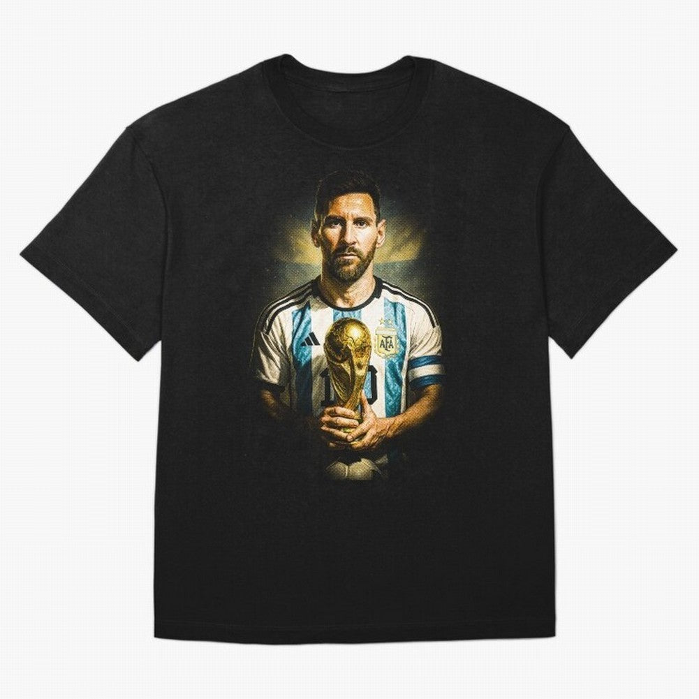 Lionel Messi Classic T-Shirt Bring Trophy Dreams to Global Football Passion for FIFA World Cup 2026 Group Stage, Featuring Haaland and Mbappe, Argentina, France and Brazil, Worldwide Fan Energy, Dramatic Goals, Stadium Lights and Championship