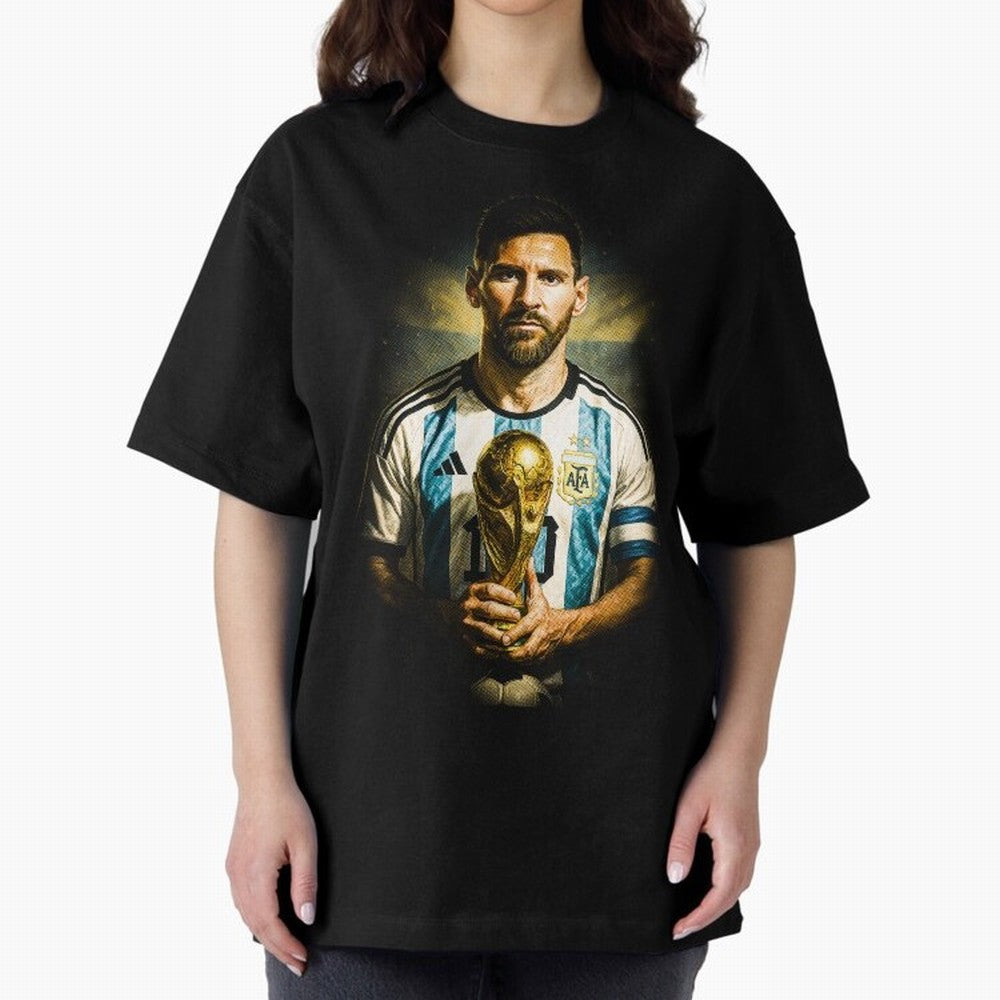 Lionel Messi Classic T-Shirt Bring Trophy Dreams to Global Football Passion for FIFA World Cup 2026 Group Stage, Featuring Haaland and Mbappe, Argentina, France and Brazil, Worldwide Fan Energy, Dramatic Goals, Stadium Lights and Championship