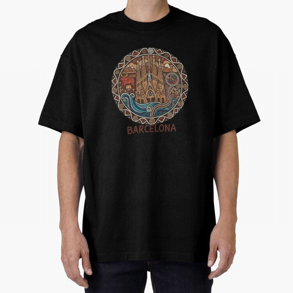 BARCELONA Oversized T-Shirt Carry the Colors and Pride of FIFA World Cup 2026 USA Canada Mexico Filled with Messi, Argentina Energy, Tournament Hype, Historic Matchups, Family Viewing Parties and Global Sports Pride; Made for Die Hard Supporters,