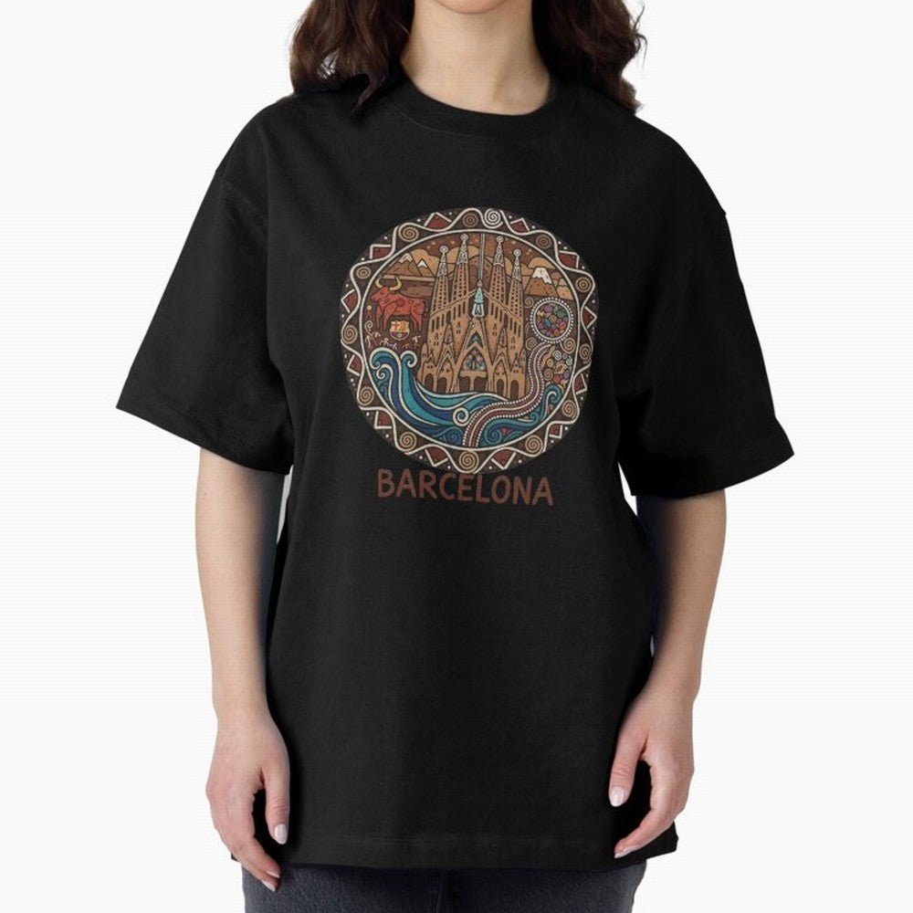 BARCELONA Oversized T-Shirt Carry the Colors and Pride of FIFA World Cup 2026 USA Canada Mexico Filled with Messi, Argentina Energy, Tournament Hype, Historic Matchups, Family Viewing Parties and Global Sports Pride; Made for Die Hard Supporters,