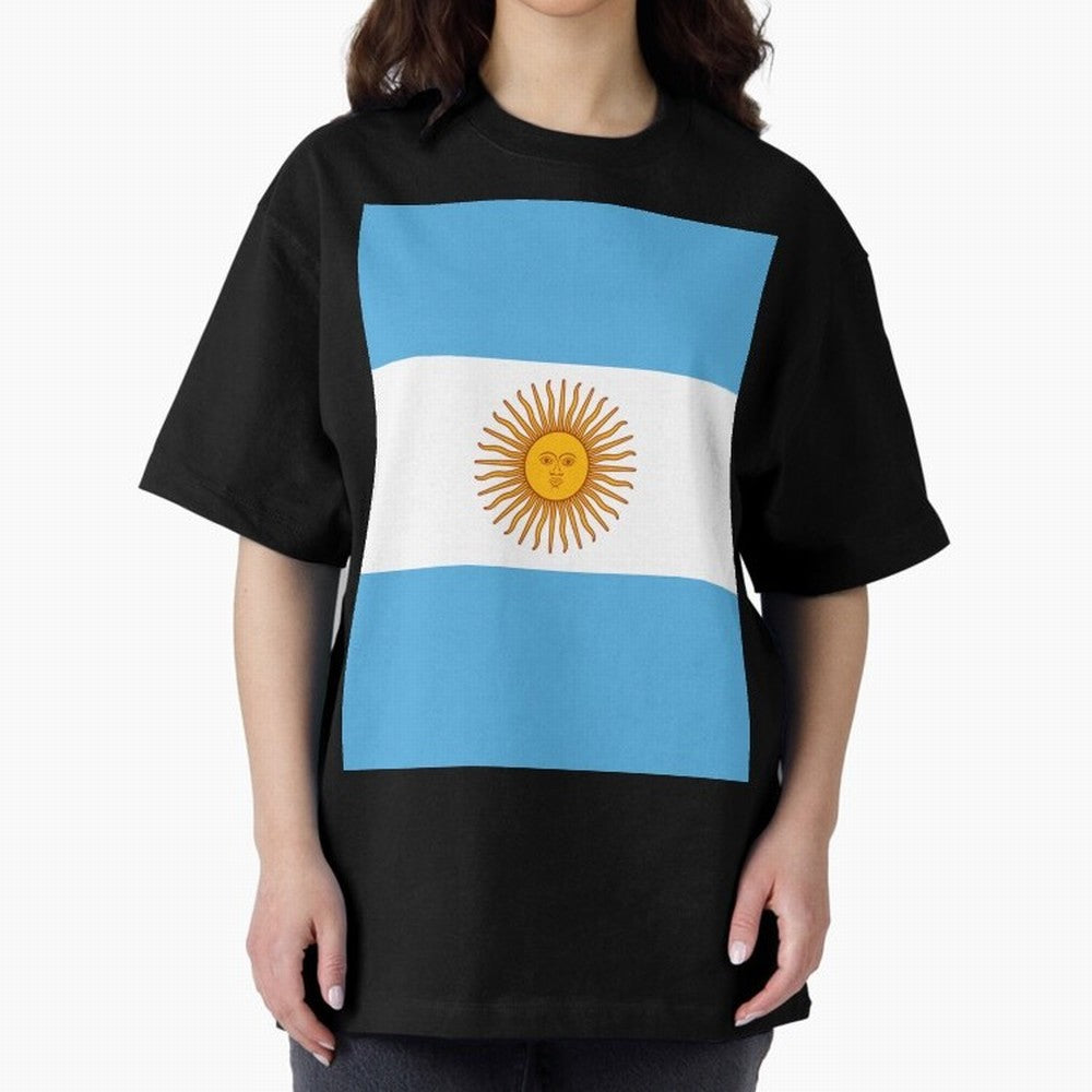Argentina Oversized T-Shirt Show Your Tournament Heart for the FIFA World Cup 2026 Journey through Messi, CR7 and Mbappe Highlights, Brazil, Portugal and Argentina Pride, Worldwide Fan Energy, Dramatic Goals, Stadium Lights and Championship