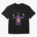 Lionel Messi Barcelona's Version Classic T-Shirt Follow the Road to FIFA World Cup 2026 Group Stage Inspired by Haaland, Brazil, Portugal and Argentina Energy, Stadium Chants, National Pride, Trophy Dreams and Unforgettable Football Memories;