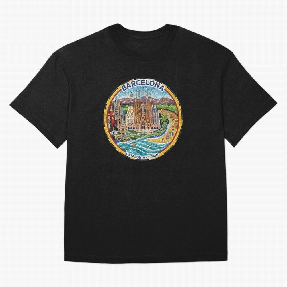 BARCELONA Oversized T-Shirt Follow the Final Road of the FIFA World Cup 2026 Group Stage Journey through Mbappe Highlights, Spain and Netherlands Pride, Championship Spirit, Famous Goals, Roaring Crowds and International Football Unity; Perfect for