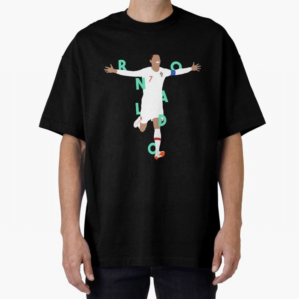 Ronaldo (Mint Green) Oversized T-Shirt Feel International Energy from the FIFA World Cup 2026 Journey through CR7 and Messi Highlights, Germany Pride, Fan Favorite Moments, National Team Passion, Big Match Drama and Soccer History; Made for
