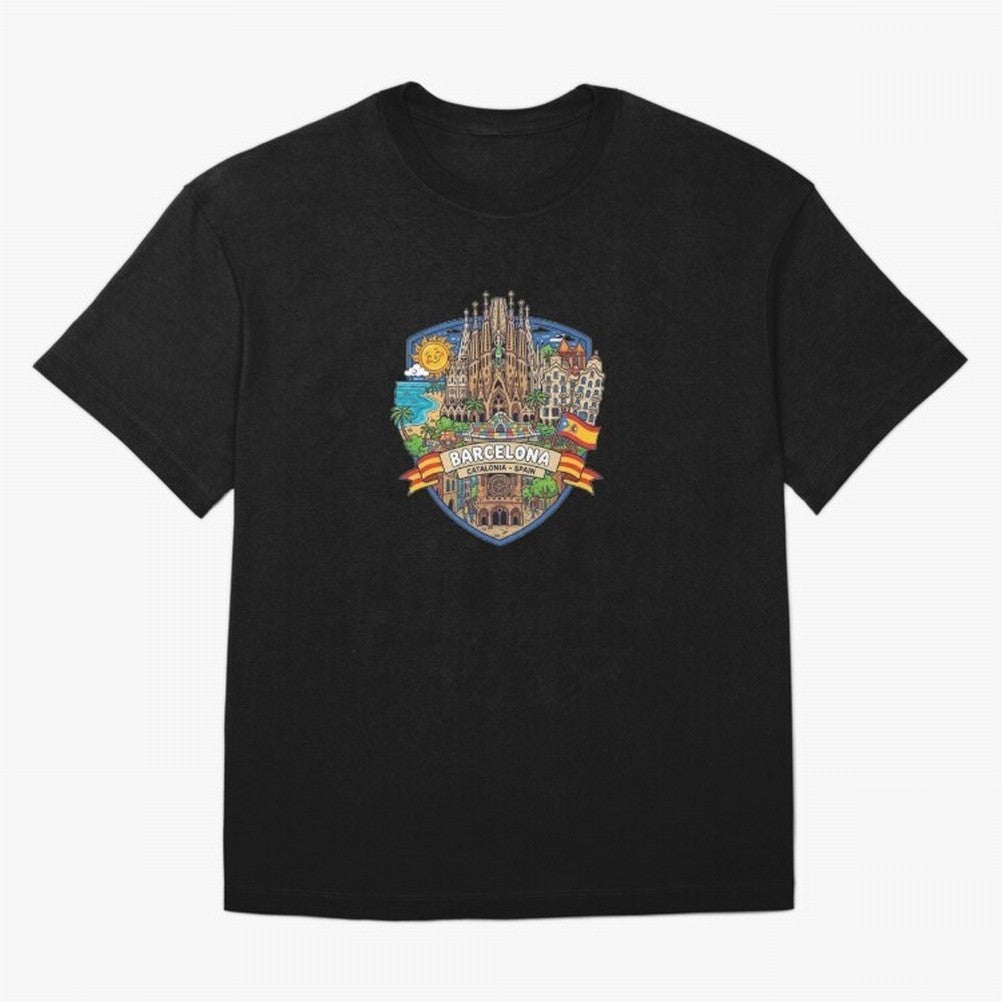 BARCELONA Classic T-Shirt Honor Global Football Passion for FIFA World Cup 2026 Group Stage, Driven by Messi, Neymar and Mbappe, France and Portugal, Football Festival Excitement, Trophy Ambitions, Country Rivalries and Star Player Buzz; Built for