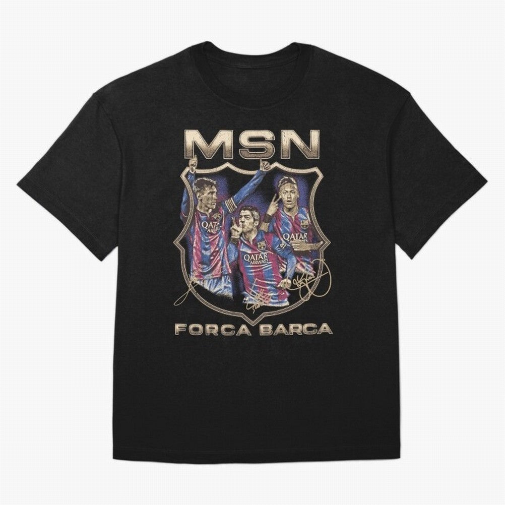 MSN of Barcelona Classic T-Shirt Make Your Look Match Global Football Passion for FIFA World Cup 2026 USA Canada Mexico, Inspired by Haaland and Mbappe, England and Germany, Global Supporter Spirit, Legendary Goals, National Colors and Tournament