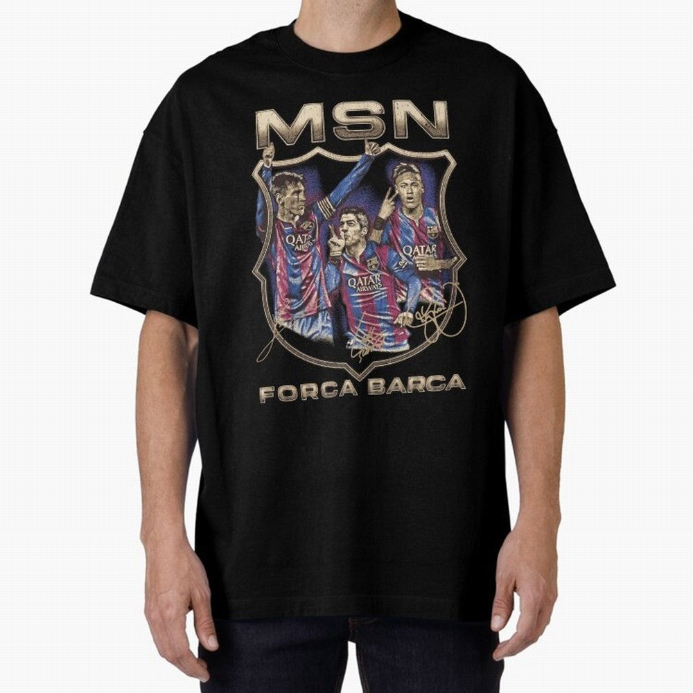 MSN of Barcelona Classic T-Shirt Make Your Look Match Global Football Passion for FIFA World Cup 2026 USA Canada Mexico, Inspired by Haaland and Mbappe, England and Germany, Global Supporter Spirit, Legendary Goals, National Colors and Tournament