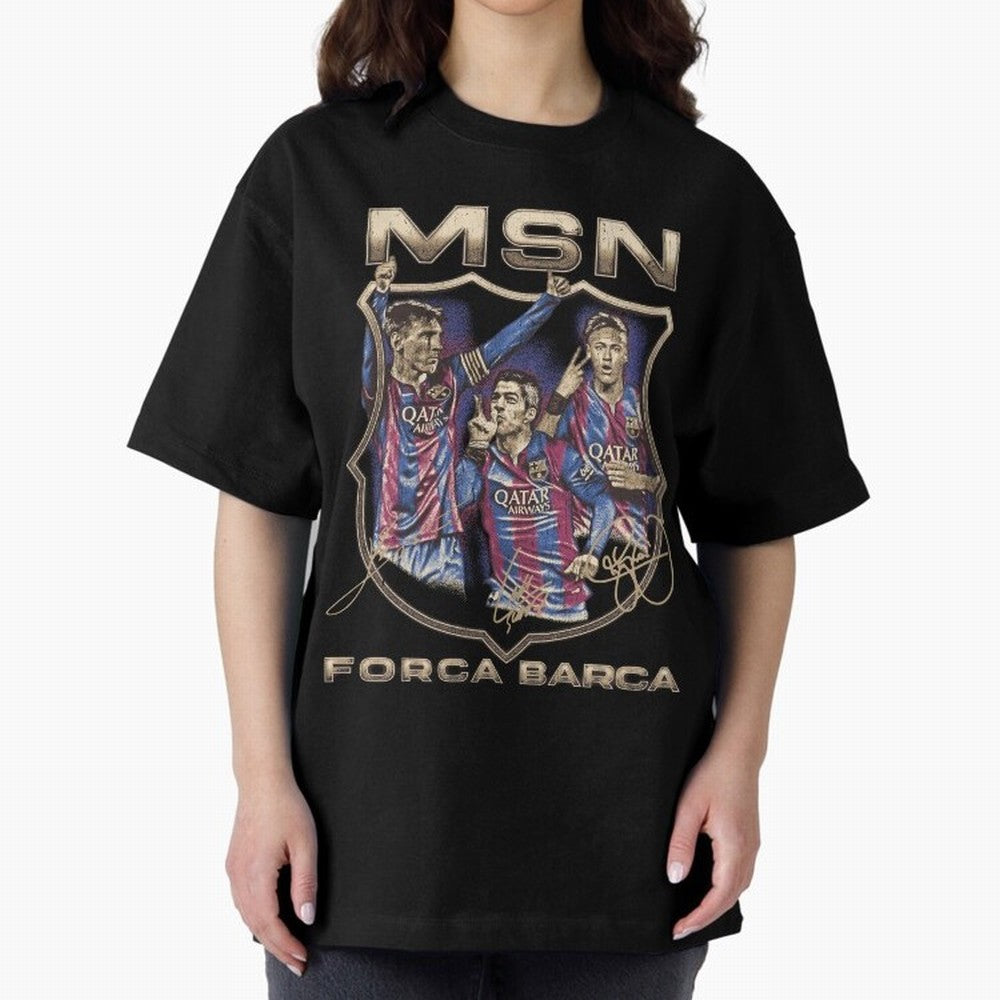 MSN of Barcelona Classic T-Shirt Make Your Look Match Global Football Passion for FIFA World Cup 2026 USA Canada Mexico, Inspired by Haaland and Mbappe, England and Germany, Global Supporter Spirit, Legendary Goals, National Colors and Tournament