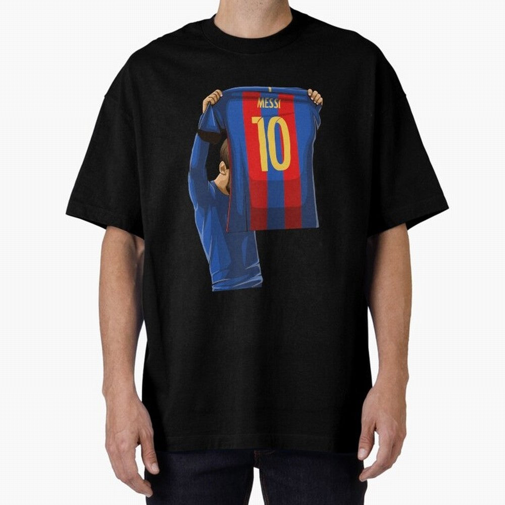 Lionel Messi Oversized T-Shirt Celebrate Fan Favorites in Global Football Passion for FIFA World Cup 2026 Group Stage, Filled with Messi, CR7 and Mbappe, Spain, Goal Celebration Energy, Supporter Heritage, Football Icons and Worldwide Tournament