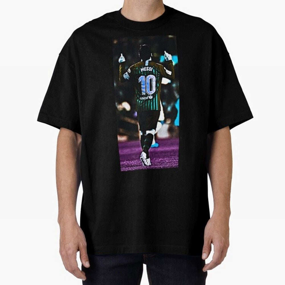 Lionel Messi Oversized T-Shirt Wear the Spirit of Match Day Hype around FIFA World Cup 2026 USA Canada Mexico, Haaland, Portugal, Spain and Germany, Vintage Soccer Flavor, Modern Football Stars, National Flags and Final Night Emotion; Made for