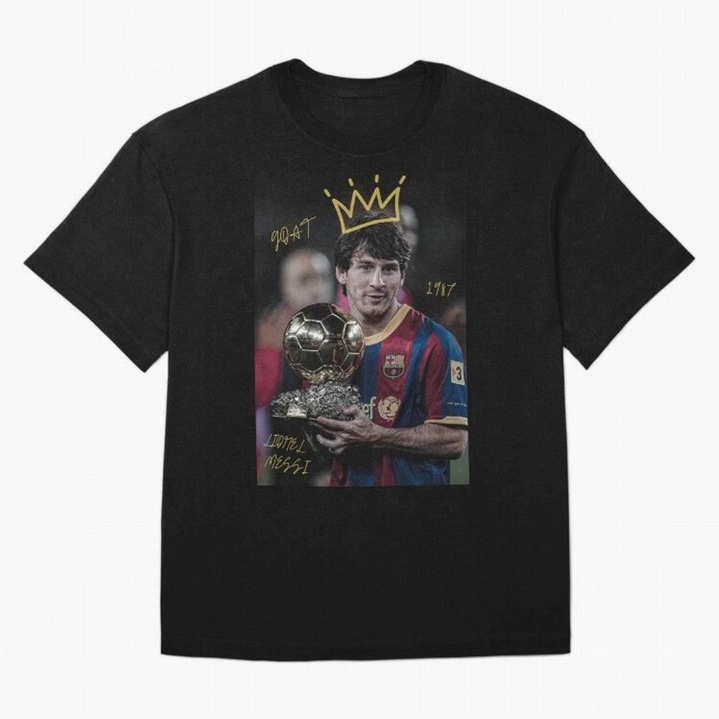 Lionel Messi - GOAT Classic T-Shirt Support FIFA World Cup 2026 Spirit, Connected to France and Portugal, Neymar, Haaland and Cristiano Ronaldo, Soccer Culture, Superstar Moments, National Team Dreams and Competitive Fire; Ideal for Passionate Fans