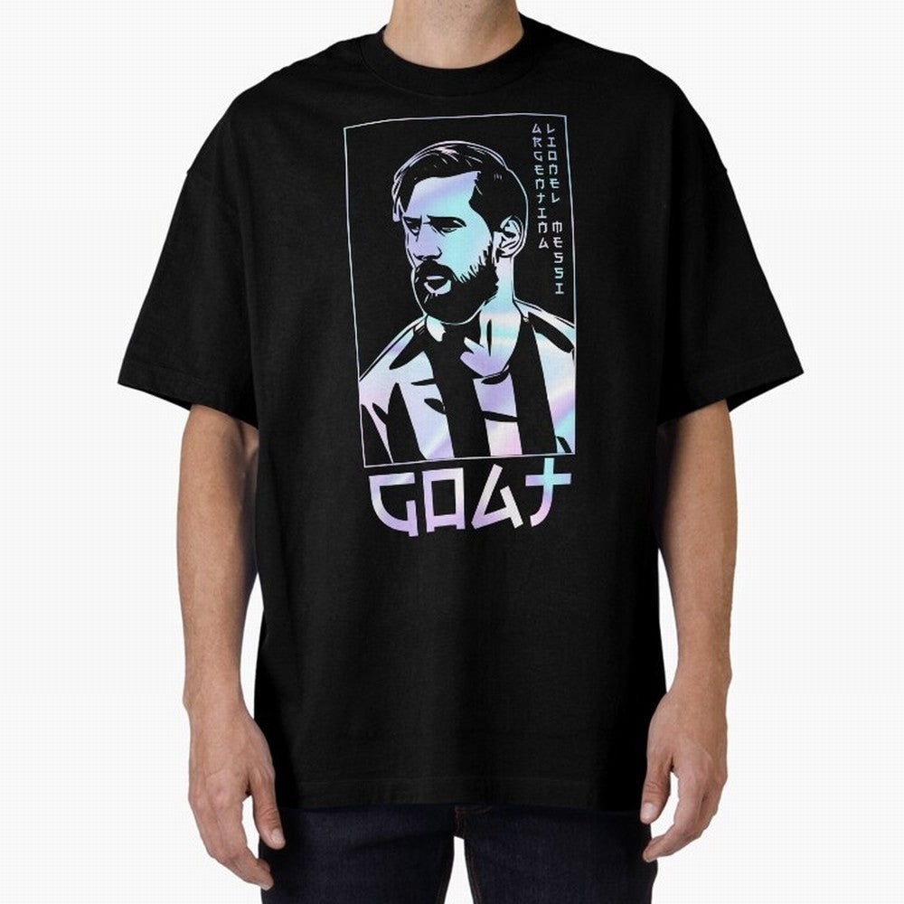 Lionel Messi Holographic Style Portrait art illustration Classic T-Shirt Bring FIFA World Cup 2026 Built around Neymar, Haaland and Cristiano Ronaldo, Portugal Energy, Supporter Pride, Iconic Celebrations, Legendary Names and Global Match Day