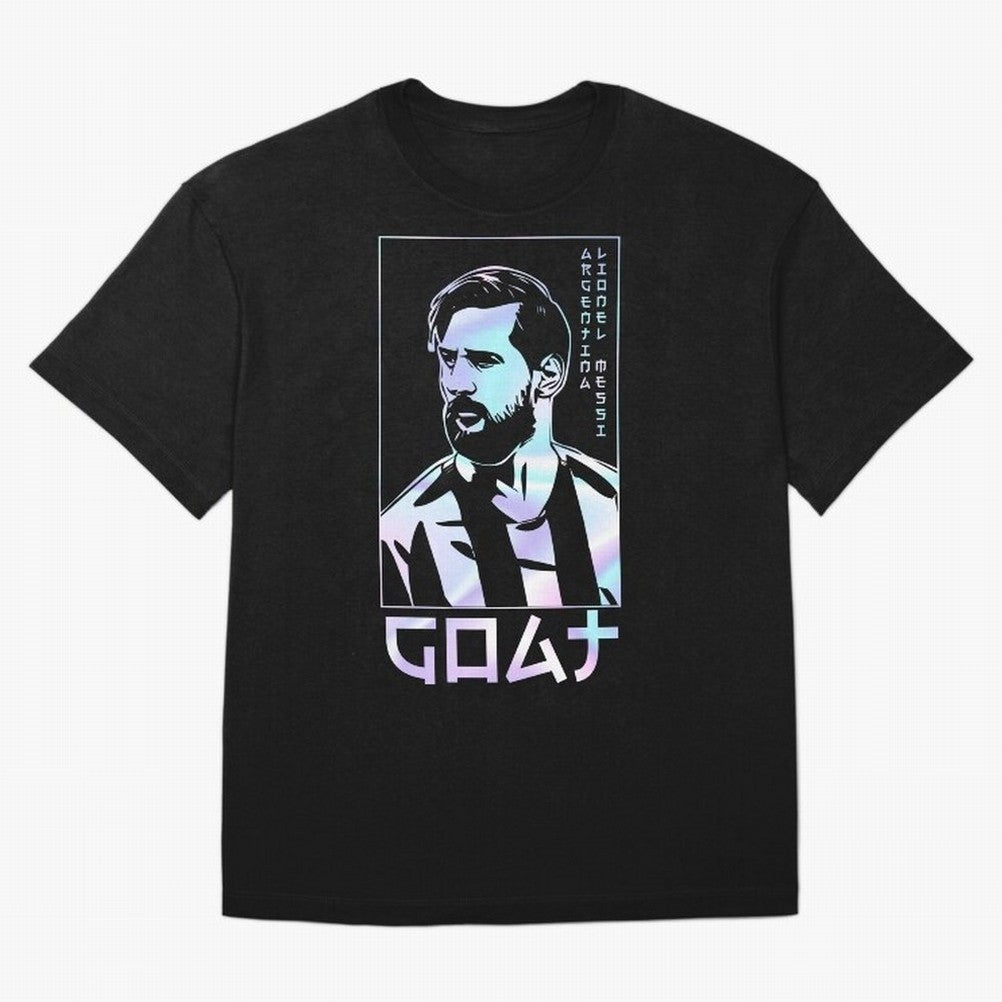 Lionel Messi Holographic Style Portrait art illustration Classic T-Shirt Bring FIFA World Cup 2026 Built around Neymar, Haaland and Cristiano Ronaldo, Portugal Energy, Supporter Pride, Iconic Celebrations, Legendary Names and Global Match Day