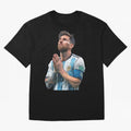 Argentina Messi Football Oversized T-Shirt Celebrate Match Day Hype around FIFA World Cup 2026 USA Canada Mexico, Messi and Cristiano Ronaldo, France and Portugal, Game Day Rituals, Football Legends, Country Pride and the Road to the Final; Made