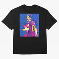 Lionel Messi art Oversized T-Shirt Show Fan Pride Across Match Day Hype around FIFA World Cup 2026 USA Canada Mexico, Messi and Cristiano Ronaldo, Spain and Netherlands, Sports Nostalgia, International Competition, Famous Players and Unforgettable