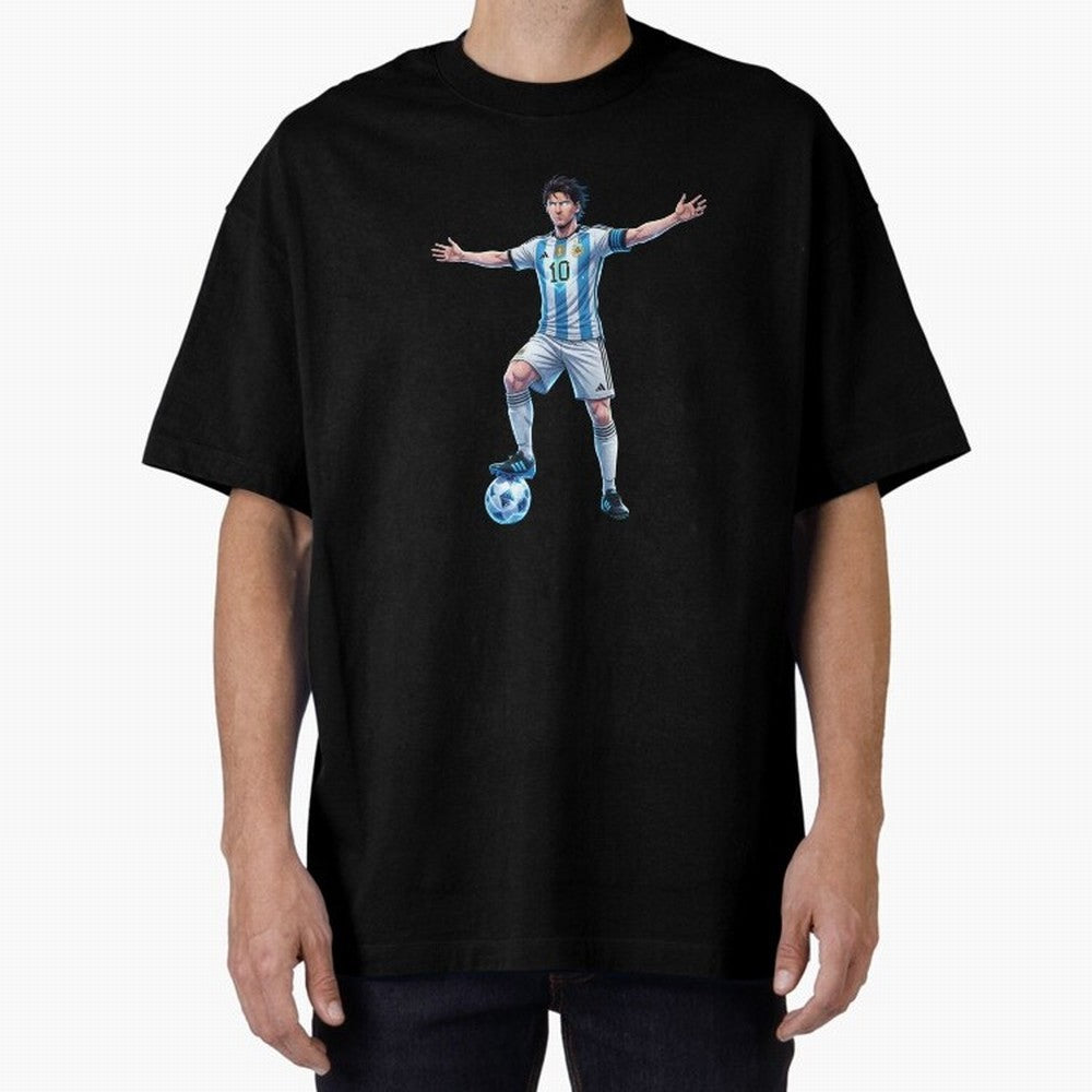 The GOAT | Anime style Classic T-Shirt Fuel FIFA World Cup 2026 Group Stage Spirit, Highlighting Germany, Messi, Neymar and Mbappe, Retro Football Energy, Iconic Rivalries, Trophy Chase Drama and Stadium Atmosphere; Great for Supporters Who Love