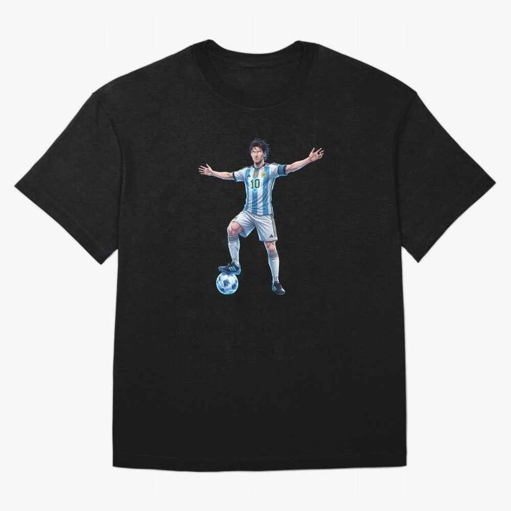 The GOAT | Anime style Classic T-Shirt Fuel FIFA World Cup 2026 Group Stage Spirit, Highlighting Germany, Messi, Neymar and Mbappe, Retro Football Energy, Iconic Rivalries, Trophy Chase Drama and Stadium Atmosphere; Great for Supporters Who Love