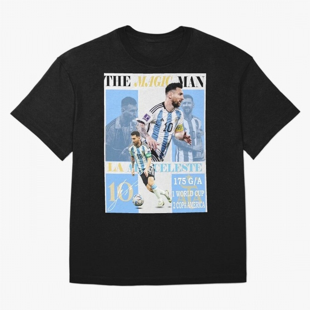 Lionel Messi Argentina World Cup 2022 Champion Victory Poster Oversized T-Shirt Carry National Pride through FIFA World Cup 2026 USA Canada Mexico Spirit, Capturing Brazil, CR7, Championship Spirit, Famous Goals, Roaring Crowds and International