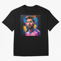 Vibrant Artistic Portrait of Lionel Messi (GOAT) - Digital painting (Version 4) Classic T-Shirt Fuel Your Fan Pride for FIFA World Cup 2026 Spirit, Featuring Portugal, Haaland and Mbappe, Supporter Pride, Iconic Celebrations, Legendary Names and
