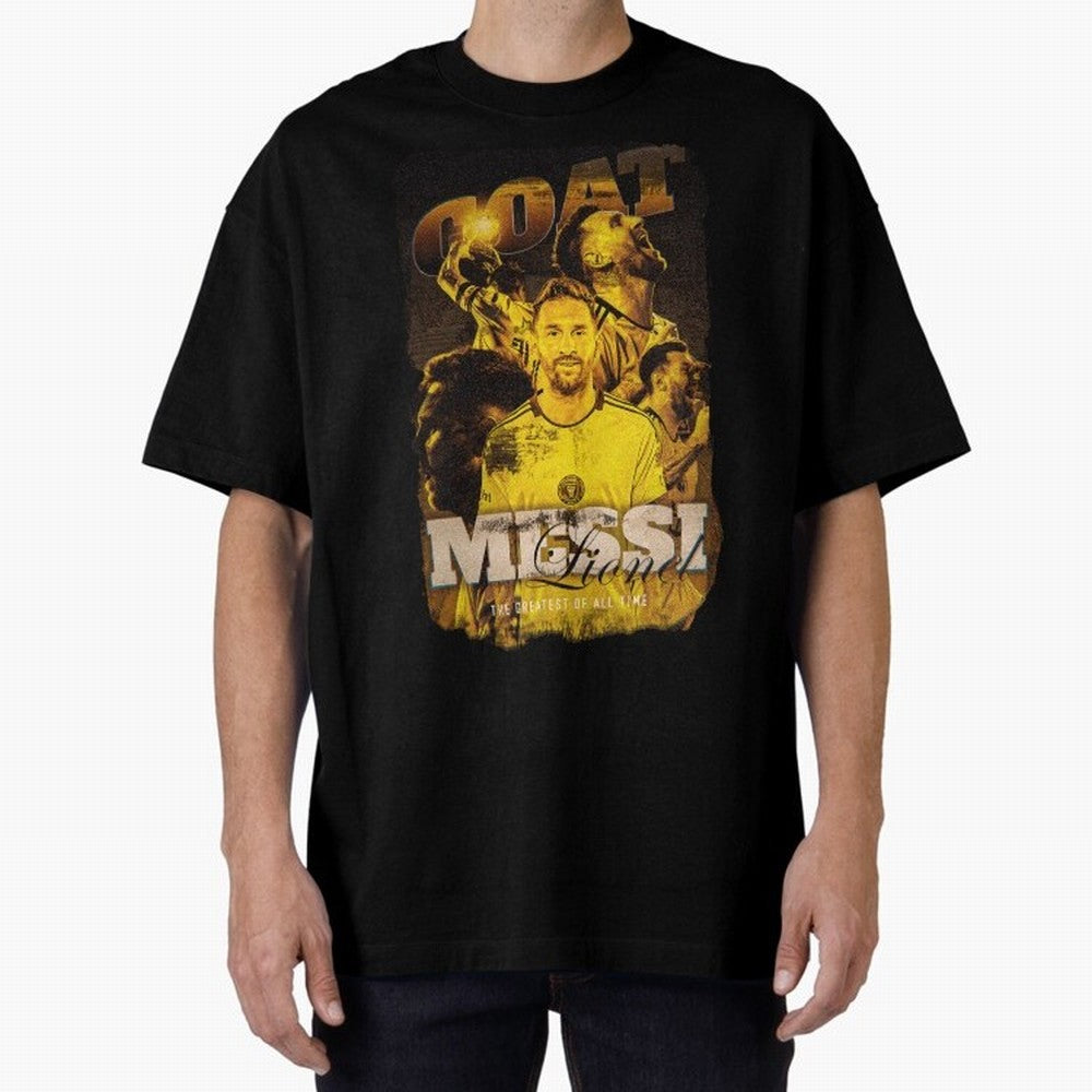 Messi The GOAT Oversized T-Shirt Showcase FIFA World Cup 2026 for Fans of Cristiano Ronaldo, Haaland and CR7 and Brazil, Bringing Global Supporter Spirit, Legendary Goals, National Colors and Tournament Celebration; Made for Collectors Who Enjoy
